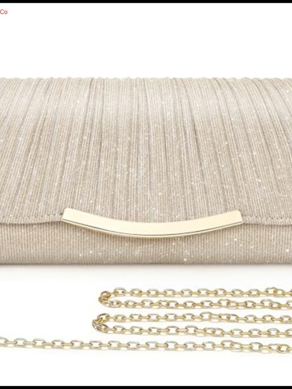 Glitter Satin Clutch Evening Bag with Strap Formal Party Purse